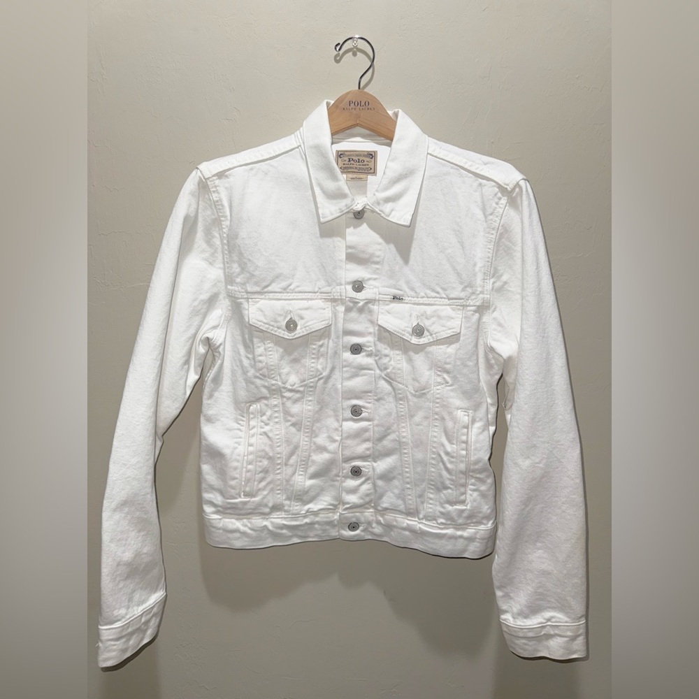 Men White Denim Jacket
